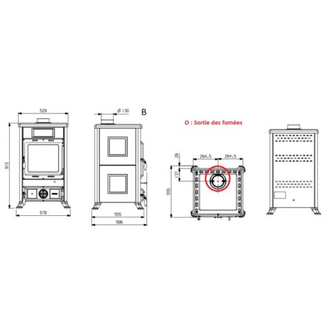 Poêle à bois en faïence - LA NORDICA Rossella R1 BII 8.8 kW – Image 3