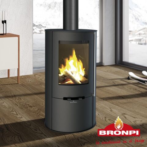 Poêle à bois rond raccordable - BRONPI Dover 9.4 kW – Image 2
