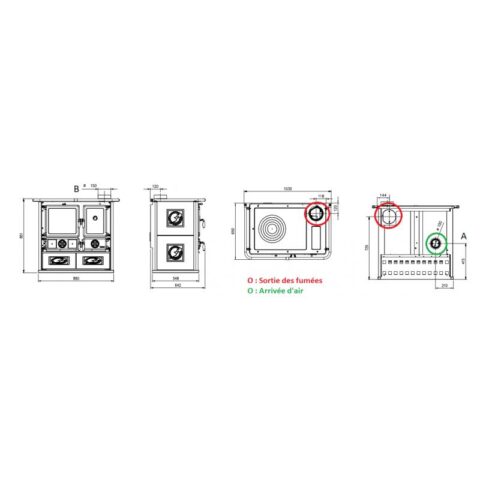 Cuisinière à bois raccordable - LA NORDICA Rosa Reverse 2.0 8.2 kW – Image 2