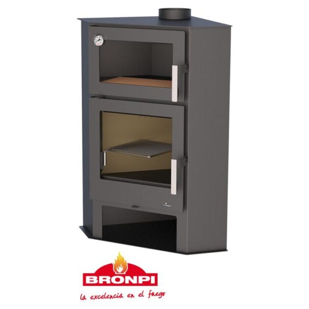 Poêle à bois d'angle avec four - BRONPI Lerma - H 8.7 kW – Image 7