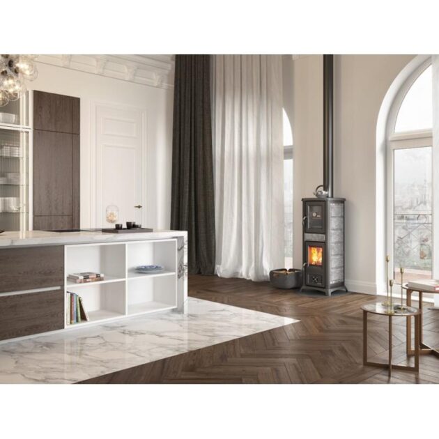 Poêle à bois avec four - LA NORDICA Gemma Forno 5.0 Pierre 7.3 kW – Image 5