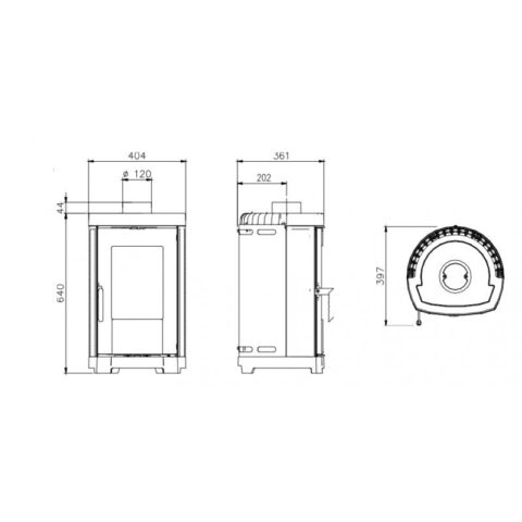 Poêle à bois en fonte - LA NORDICA Brigitta GB 4.7 kW – Image 2