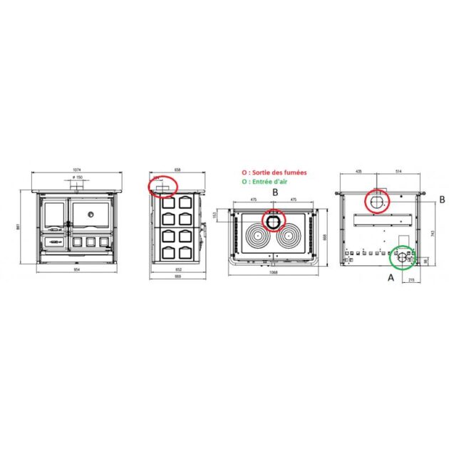 Cuisinière à bois raccordable en céramique - LA NORDICA Rosa XXL 5.0 Maiolica 11 kW – Image 2
