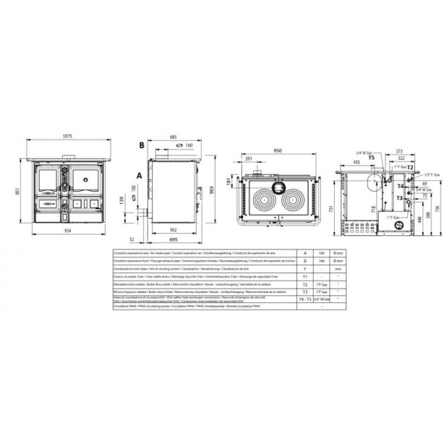 Thermo cuisinière à bois raccordable - LA NORDICA TermoRosa XXL DSA 4.0 16.8 kW – Image 4