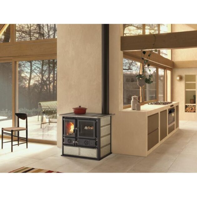 Cuisinière à bois raccordable - LA NORDICA Rosa 5.0 Pierre 8.8 kW – Image 6