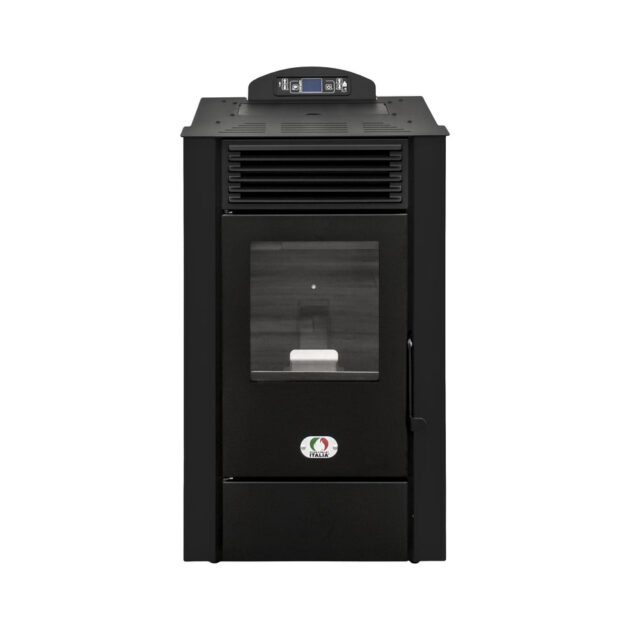 Poêle à granulés en prise d’air directe carré Alaska 9 Kw