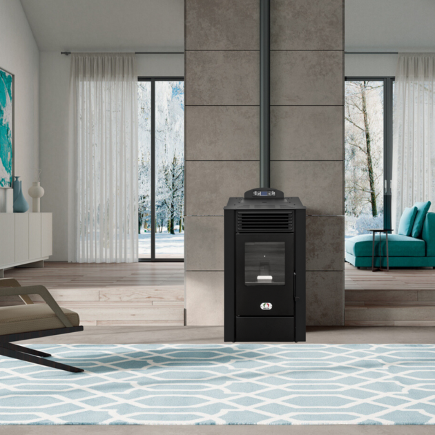 Poêle à granulés en prise d’air directe carré Alaska 9 Kw – Image 8