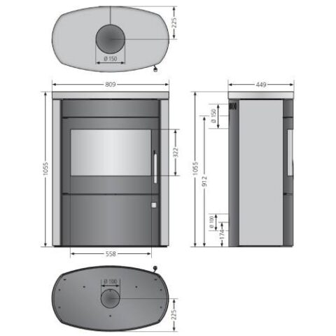 Poêle à bois JUSTUS AGERO 2.0 | 7 kW – Image 4