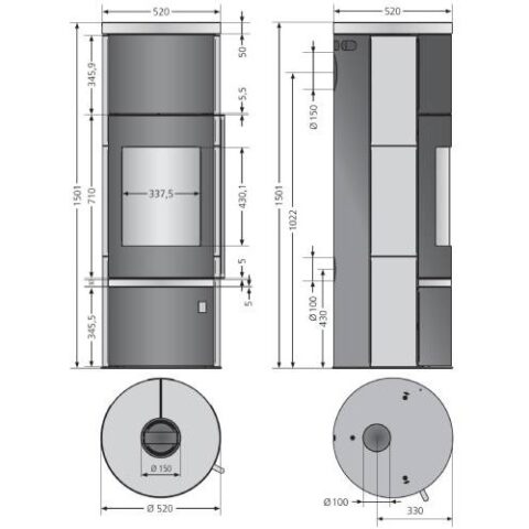 Poêle à bois Justus Faro W+ 2.0 | 7 kW fonction accumulation – Image 5