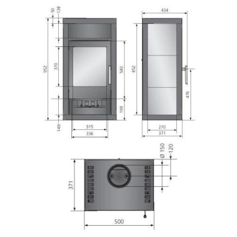 Poêle a bois Justus Texas 6 kW – Image 4