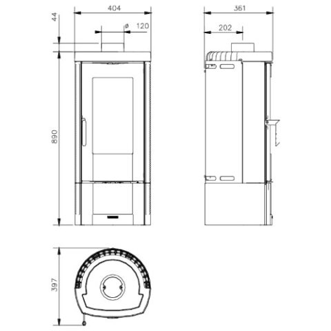 Poêle à bois La Nordica Candy 4.0 | 6,2 kW – Image 2