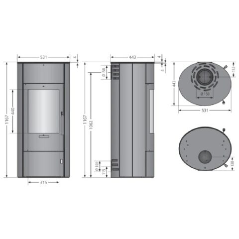 Poêle à bois Oranier Polar W+ 2.0 | 6,5 kW – Image 2