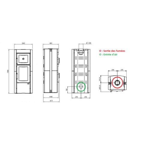 Poêle à bois avec four raccordable - LA NORDICA Ester Forno Evo 8.2 kW – Image 2