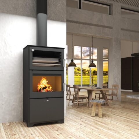 Poêle à bois avec four - BRONPI Murano - L 14 kW – Image 3