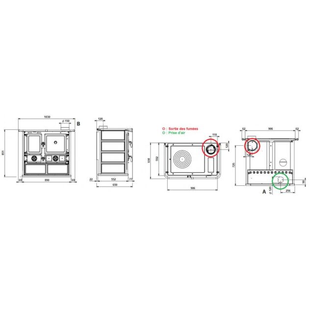 Cuisinière à bois raccordable - LA NORDICA Rosa 5.0 Pierre 8.8 kW – Image 2