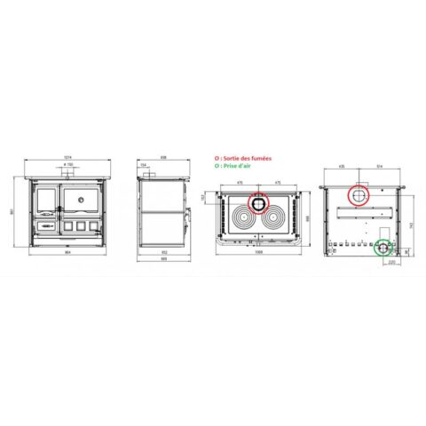 Cuisinière à bois raccordable en pierre - LA NORDICA Rosa XXL 5.0 Petra 11 kW – Image 2