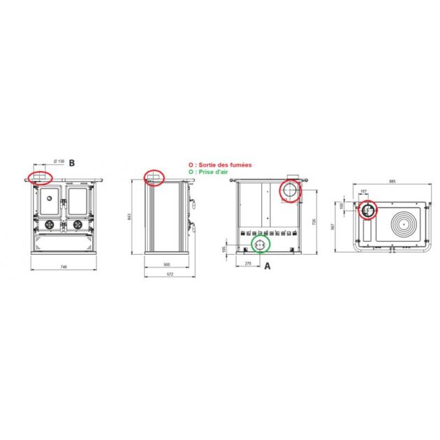 Cuisinière à bois raccordable - LA NORDICA Rosetta Sinistra 5.0 Steel 7.9 kW – Image 2
