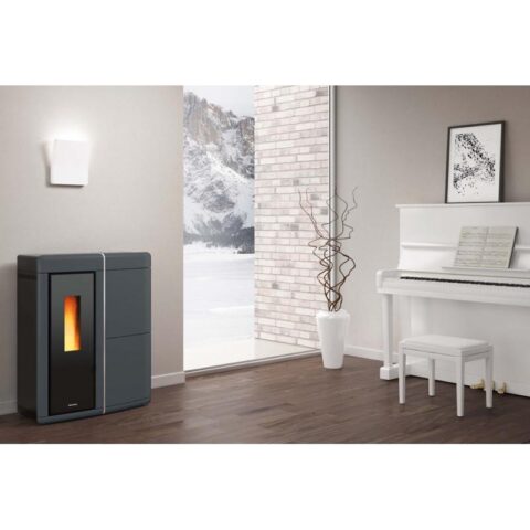 Poêle à granulés hydro étanche débrayable - EXTRAFLAME Evelyne Idro 2.0 19 kW – Image 2