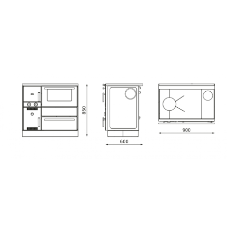 Cuisinière à Bois Bouilleur Alfa Term 20 23kW – Image 3