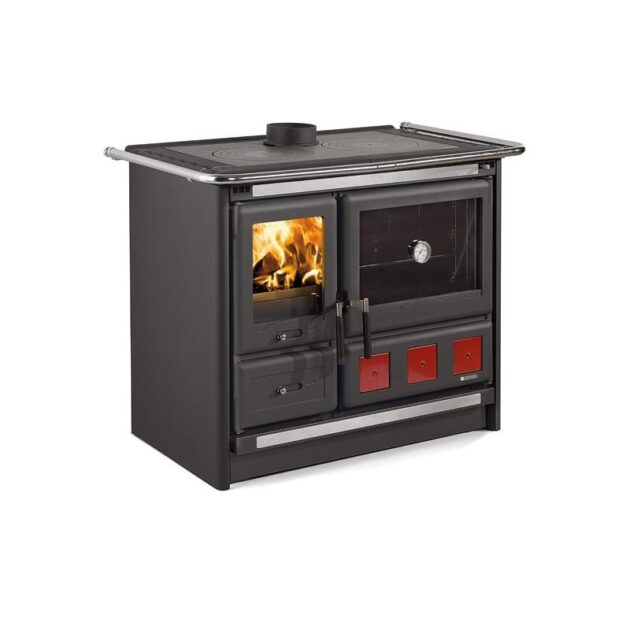 Cuisinière à bois raccordable - LA NORDICA Rosa XXL 5.0 Steel 11 kW