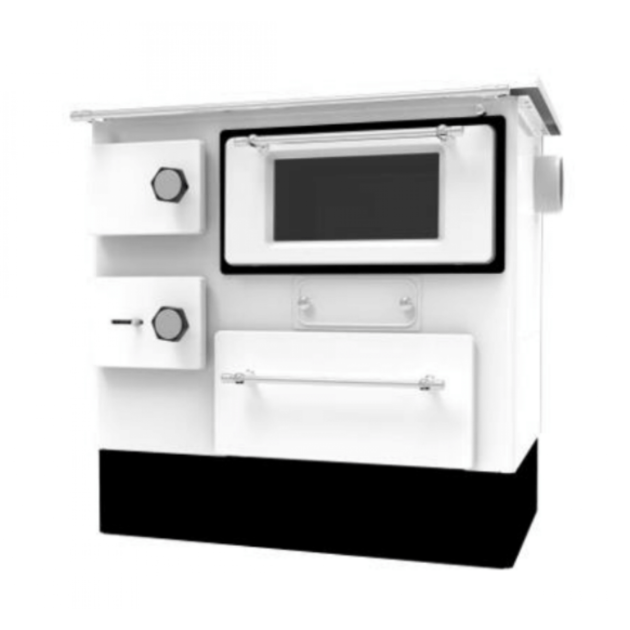 Cuisinière à bois Regular 46 Eco Sortie droite noir 8kW – Image 4