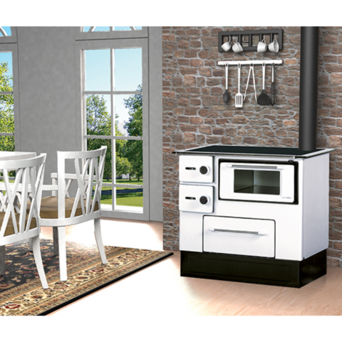 Cuisinière à bois Regular 46 Eco Sortie droite noir 8kW – Image 2