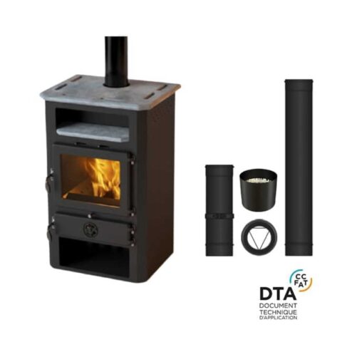 Pack poêle à Bois Hydro Thermo In Sortie dessus 19kW