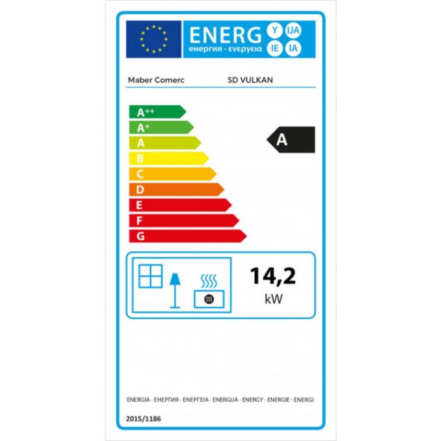 Pack poêle à Bois Vulkan Sortie dessus 14kW – Image 2
