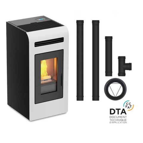 Pack poêle à granulés Cayenne + Kit d'installation sortie arrière 16kW – Image 8