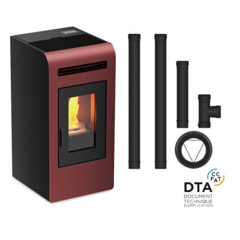 Pack poêle à granulés Cayenne + Kit d'installation sortie arrière 16kW – Image 6