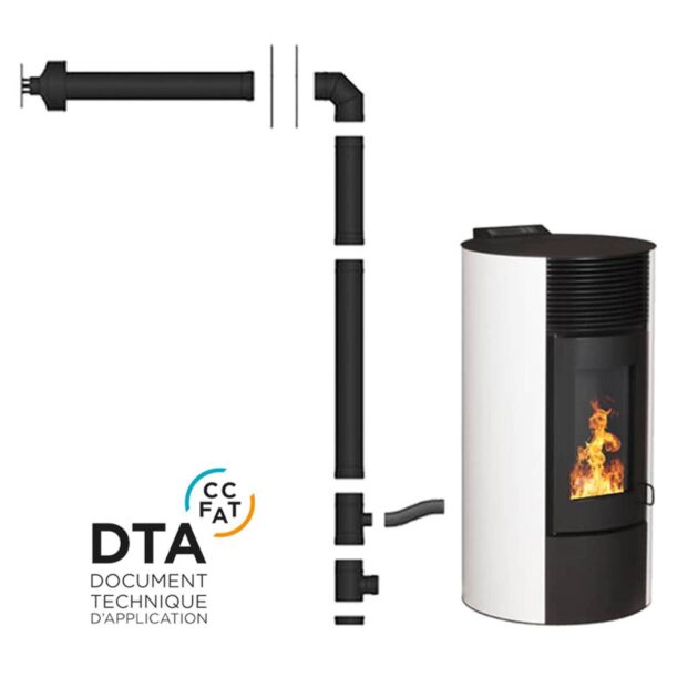 Pack poêle à granulés étanche Segreto Plus + Kit d'installation ventouse 12kW – Image 10