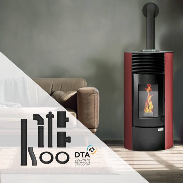 Pack poêle à granulés étanche Segreto Plus + Kit d'installation ventouse 12kW – Image 7