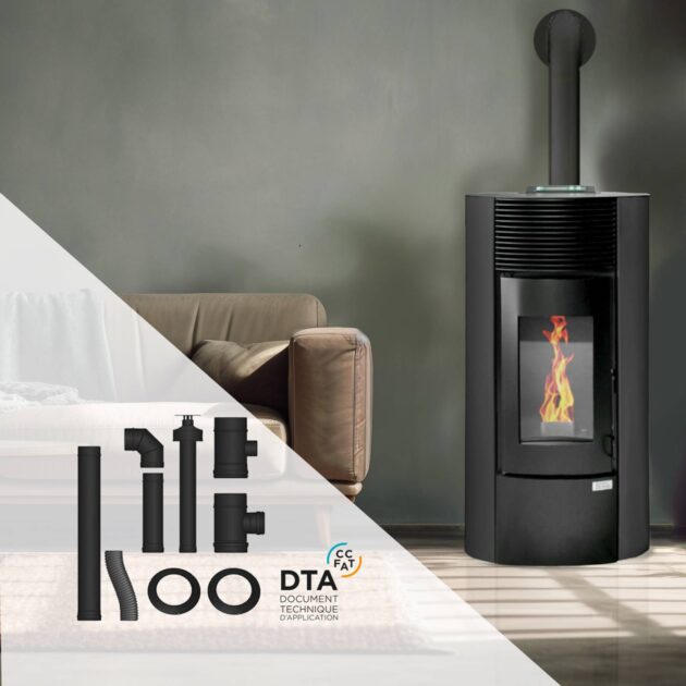 Pack poêle à granulés étanche Segreto Plus + Kit d'installation ventouse 12kW – Image 9