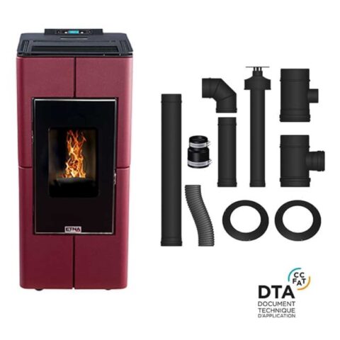 Pack poêle à granulés étanche Tendenza + Kit d'installation ventouse 8kW