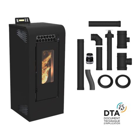 Pack Poêle à granulés étanche Vulcano + Kit d'installation ventouse 12kW – Image 11