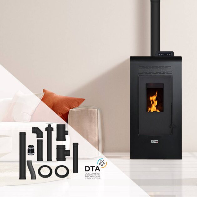 Pack poêle à granulés étanche Vulcano - Pack complet Bofill 9kW