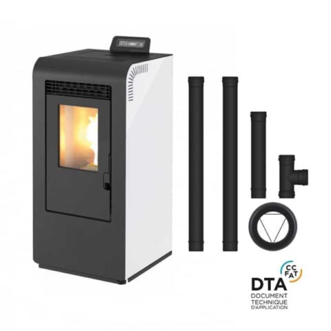 Pack poêle à granulés Giulia Evo + Kit d'installation sortie arrière 6kW