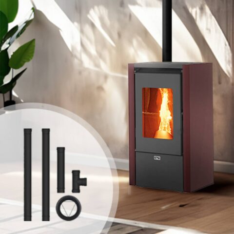 Pack poêle à granulés Mignon + Kit d'installation sortie arrière 6kW – Image 5