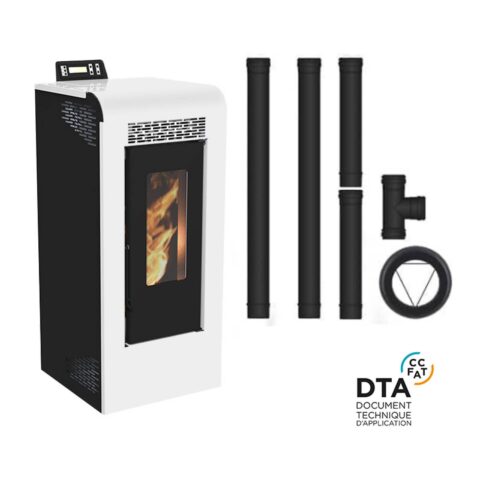 Pack poêle à granulés Vulcano SMS + Kit d'installation sortie arrière 12kW – Image 8