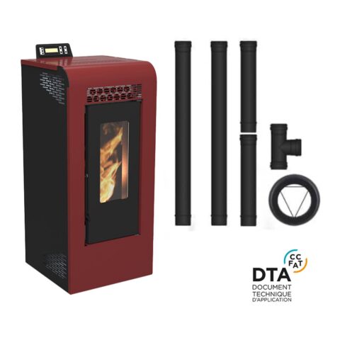 Pack poêle à granulés Vulcano SMS + Kit d'installation sortie arrière 12kW – Image 10