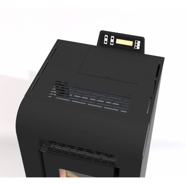 Pack poêle à granulés Vulcano SMS + Kit d'installation sortie arrière 12kW – Image 3