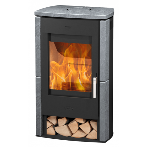Poêle à bois Brasil Pierre Ollaire 6kW – Image 4