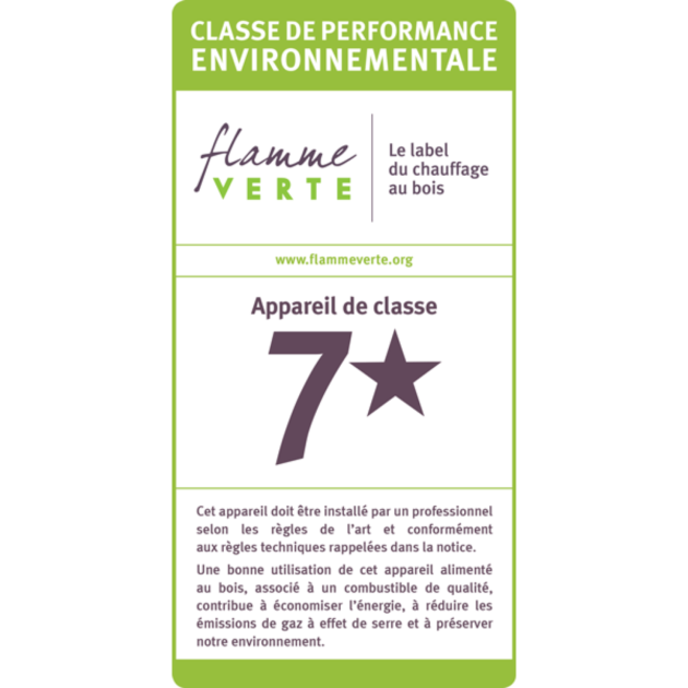 Poêle à bois Domino avec range bûche 7.5kW – Image 2
