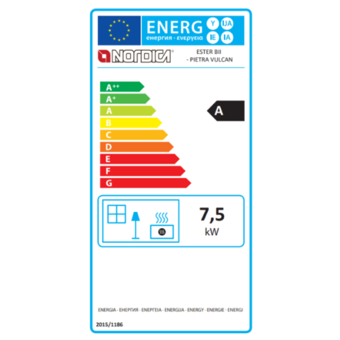 Poêle à bois Ester BII Pierre Vulcan 9.4kW – Image 3