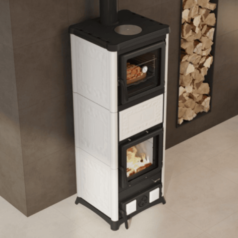 Poêle à bois Nova Forno Blanc Opaque 14kW – Image 5