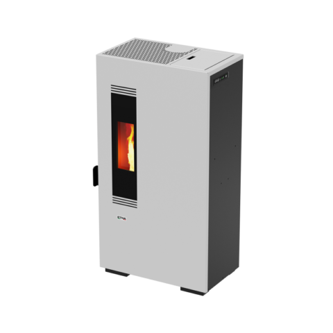 Poêle à granulés extra plat Mini 5kW (Blanc) – Image 4