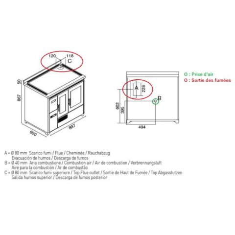 Cuisinière à granulés avec four ventilé - EVA CALOR Enrica 9 kW – Image 5