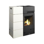 Poêle hybride ventilé bois granules – BRONPI Mixte Carol 15 kW bûches/granulés