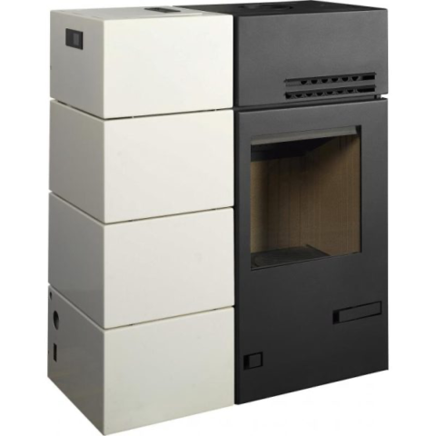 Poêle hybride ventilé bois granules – BRONPI Mixte Carol 15 kW bûches/granulés – Image 3