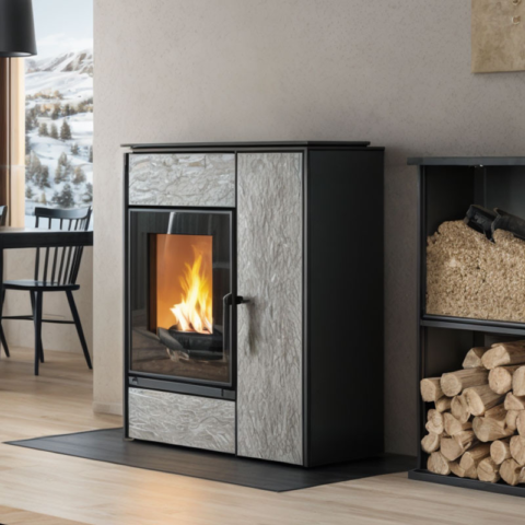 Poêle mixte bois et granulés Margaret Petra 10 kw